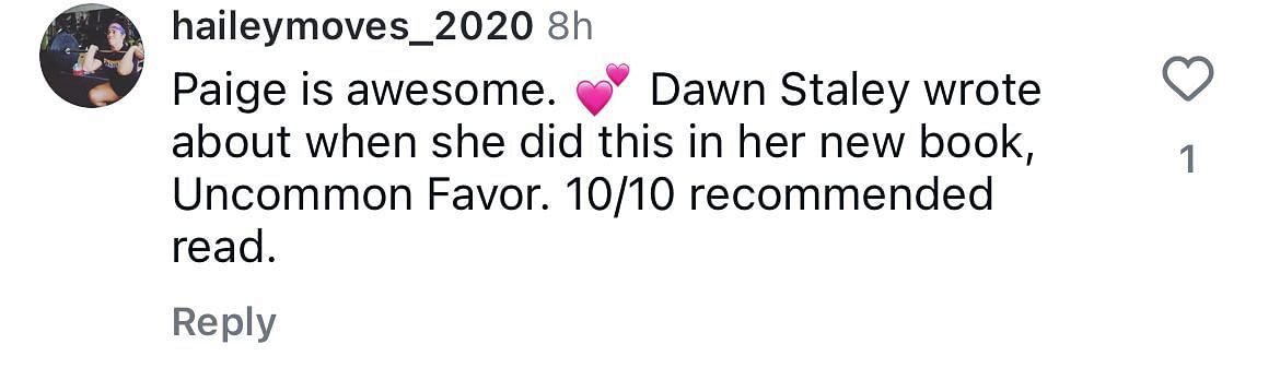 A comment references Dawn Staley’s new book